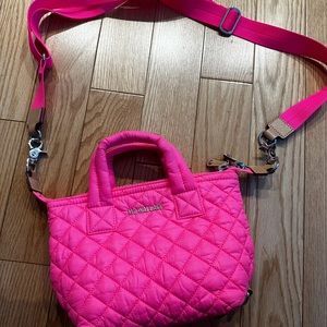 NWOT MZ Wallace Micro Sutton bag neon pink